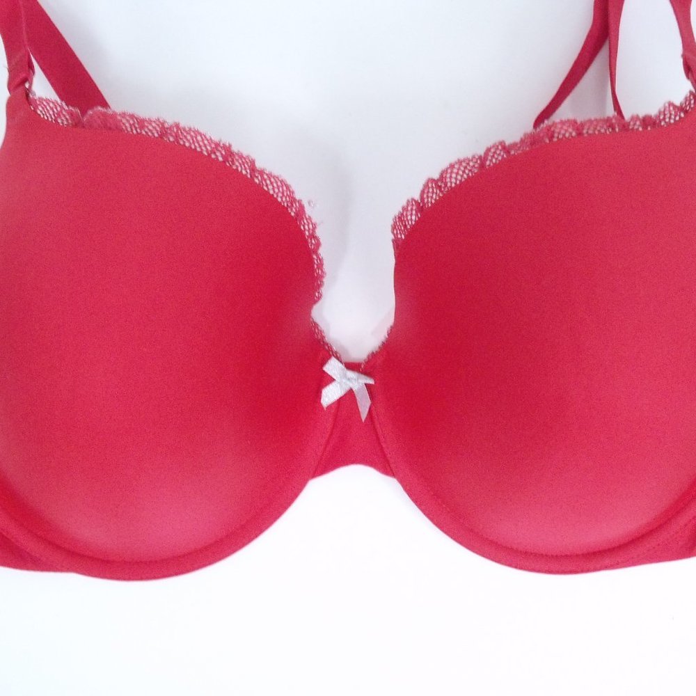 Victoria's Secret Red Lined Demi Bra 38DD - Picture 2 of 6